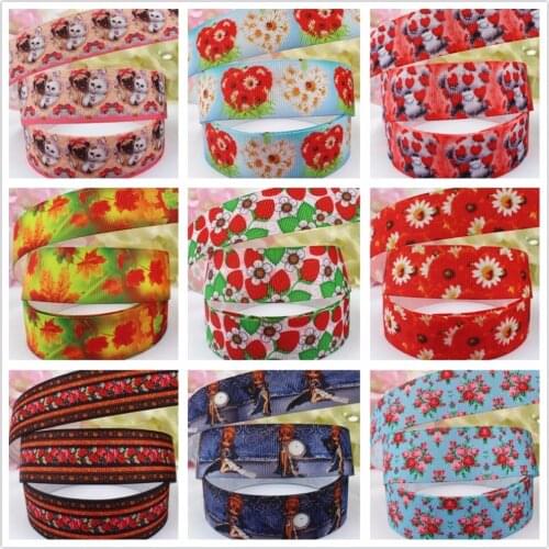 1'' 25MM Cute strawberry Printed grosgrain ribbon,garment accessories hair accessories material, DIY Handmade 16607-80