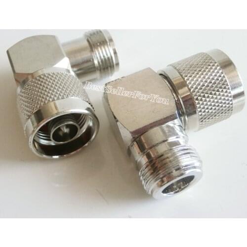 1Pcs N Type Male Plug To N Female Jack Right Angle 90 Degree RA RF Coaxial Connector Adapter