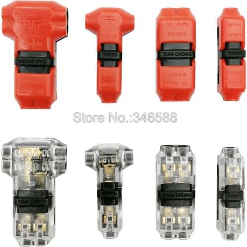 10pcs Quick Splice Wire Joint Connector for AWG22-18 1pin / 2pin LED Strip Wire Cable Electrical Crimp Terminal Blocks Conductor