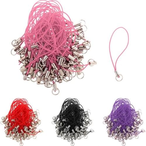 100PCS Solid Hand Wrist Lanyard Strap String for Phone iPhone 7 8 X 6 USB Flash Drives Keys Keychains ID Holders Durable