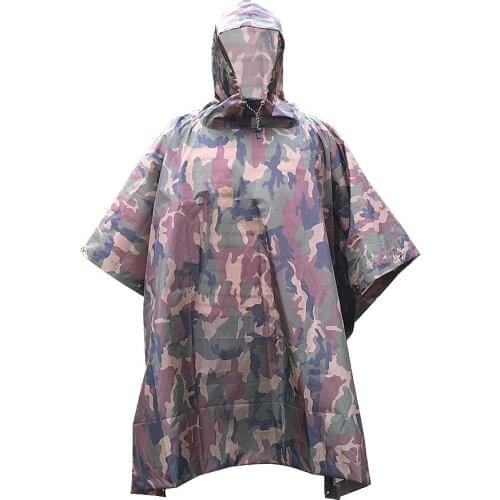 210m*140m Outdoor Camping Hunting Military Camouflage Multifunction Sun Shelter Camo Raincoat Waterproof Awning Canopy 210T Mat