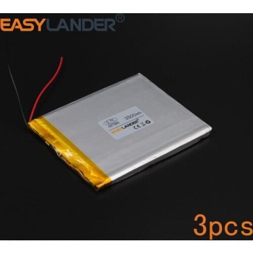 3pcs/Lot 3.7V 3500mAh Rechargeable li Polymer Li-ion Battery For Bluetooth Notebook Tablet PC iPAQ E-Book Portable PDA 557390