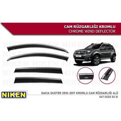For Dacia Duster Wind Deflector Chrome Rain Window Visors 2010 2011 2012 2013 2014 2015 2016 2017 4pcs Car Auto Accessory