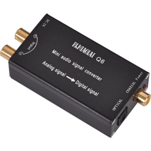 GQ6 L / R Analog audio to digital audio decoder converter Supports RCA to Fiber Coax for TV DVD CD