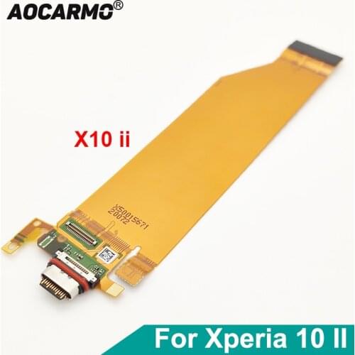 Aocarmo For Sony Xperia 10 II X10ii XQ-AU51 XQ-AU52 SO-41A SOV43 Type-C USB Charger Charging Port Dock Connector Flex Cable