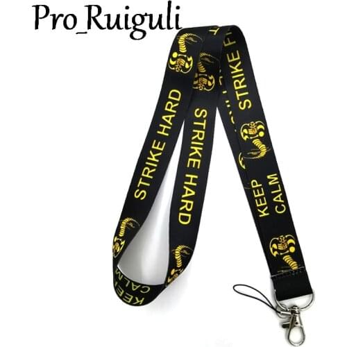 Cobra kai Neck Strap Lanyard keychain Mobile Phone Strap ID Badge Holder Rope Key Chain Keyrings cosplay Accessories Gifts