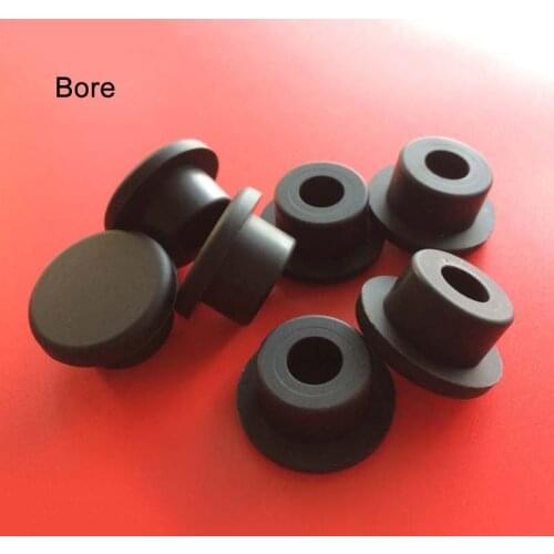 Black Silicone Rubber Stopper Bore End Caps Inserts Seal Plug Shock-absorbing Pad 3-14mm