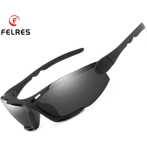 FELRES Men Sport Polarized Sunglasses Outdoor Driving Cycling Fishing UV400 Protection Goggles With Box 1071