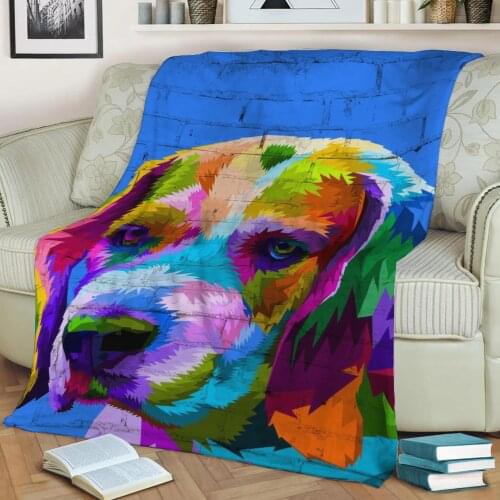 Beagle on blue Brick Wall Flannel Throw Blanket 3D Printed Keep Warm Sofa Child Blanket Home Decor Textiles Dream Family Gift