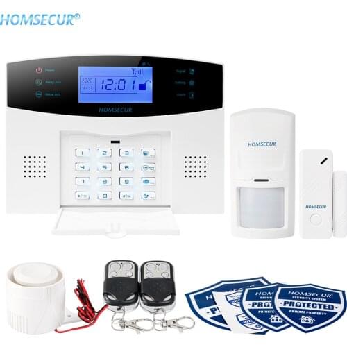 HOMSECUR Wireless&Wired SMS Autodial YA05 GSM Alarm System 433MHz Voice Prompt Home Burglar Alarm (Multiple Sets Optional)