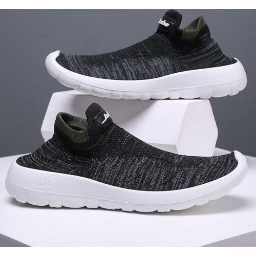 Men Walking Socks Shoes Breathable Casual Flying Knit Sneakers Couple Soft Sole Casual Sports Shoes Zapatillas Hombre