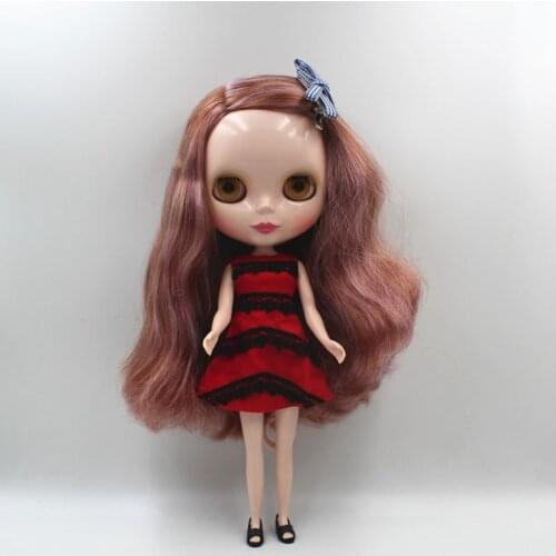 Free Shipping big discount RBL-437 DIY Nude Blyth doll birthday gift for girl 4colour big eye doll with beautiful Hair cute toy