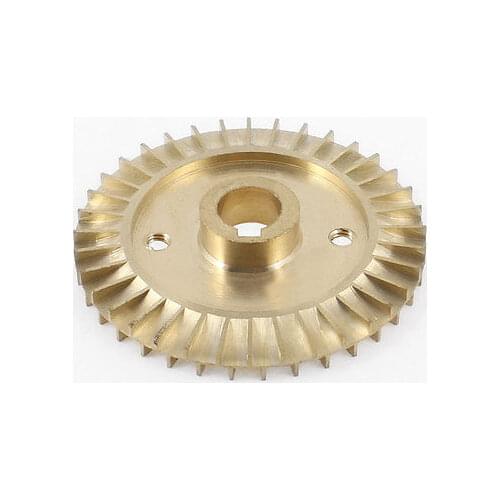 Brass Double Side Blades Water Pump Impeller Copper Tone 66mm x 12mm
