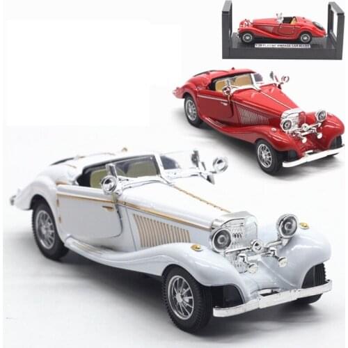 White Color 1:28 Scale 16.8CM Metal Alloy Diecasts 500K Classic Pull Back 1936 car model Vehicles Model Toys F Kids Collection