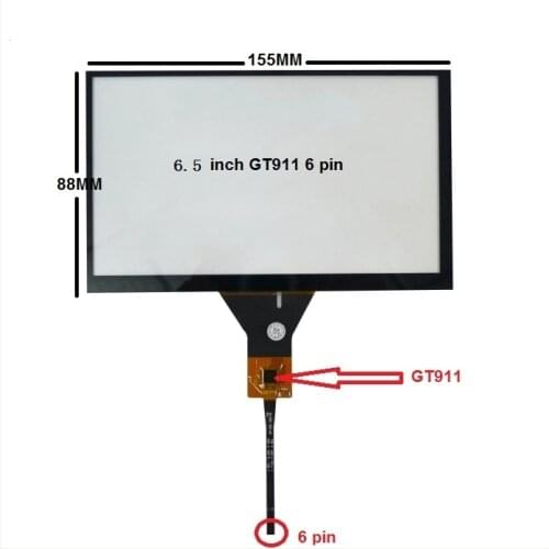On-board DVD navigation 6.5-inch capacitive touch screen /155*88/6 line touch screen /GT911 6P line free delivery