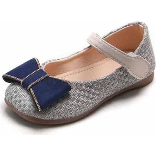 New Children Leather Shoes Rhinestone Bow Princess Girls Party Dance Shoes Baby Student Flats Kids Performance Shoes