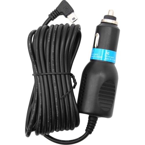 New 3.5M Black DC 5V 2.1A Mini USB Car Power Charger Adapter Cable Cord For GPS Car Camera MP3 Mobile Phone