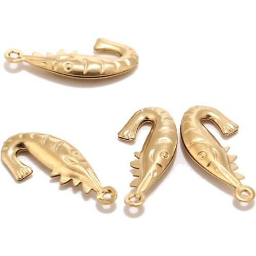 20pcs/lot gold Tone lobster Charm Pendants stainless steel DIY Jewelry Making