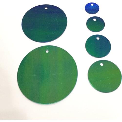 8/10/12/15/20/25/30mm 50g Flat Round Sequins PVC Paillette For Crafts Belly Dance Garments With 1 Side Hole Black Green