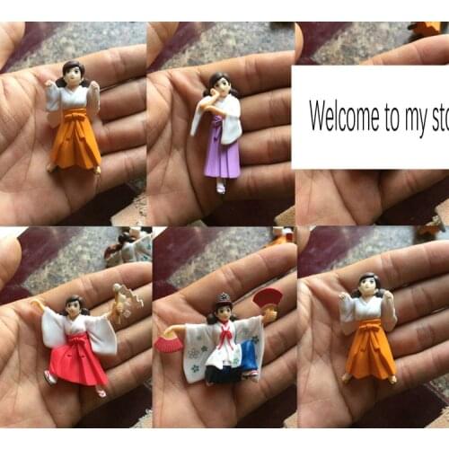 Pvc figure cup girl ornaments prayer girl 5 pcs/set