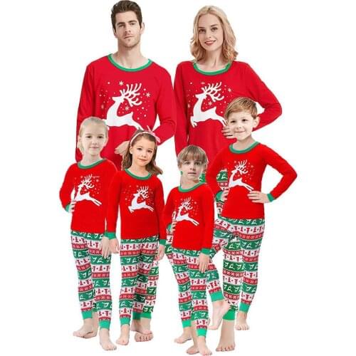 Family Christmas Pajamas Set Warm Adult Kids Girls Boy Mommy Sleepwear Nightwear Mother Daughter Clothes Matching Family Outfits