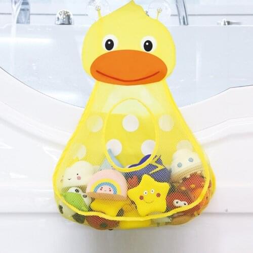 Baby Bathtub Toy Mesh Duck Storage Bag Organizer Holder Bathroom Folding Mesh Storage Toy for children Baby Gift
