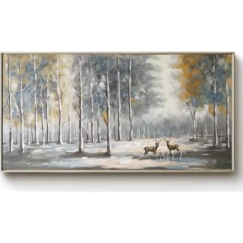Modern Popular Abstract Animals And Forest Oil Painting Handpainted Home Decoration High Quality Wall Art On Canvas Sale