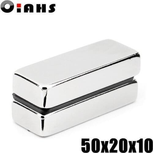 20pcs F50x20x10mm Super Powerful Strong Rare Earth Block NdFeB Magnet Neodymium N35 Magnets F50*20*10mm