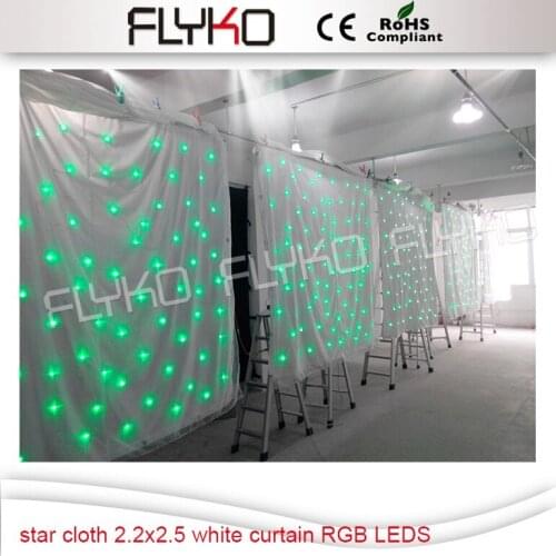 FLYKO STAGE RGBW Color LED Star Cloth Super Deal Customize LED Backdrops LED Single Color Star cloth LED Curtain Screen