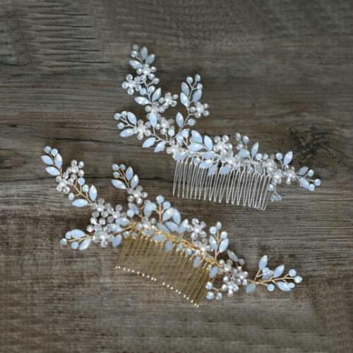 Gorgeous Opal Crystal Hair Accessories Hair Vine Bridal Hair Comb Wedding Headpiece