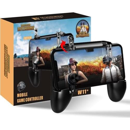 W11 PUBG Mobile Gamepad Joystick Metal L1 R1 Trigger Game Shooter Controller for iPhone Android Phone Mobile Gaming Gamepad