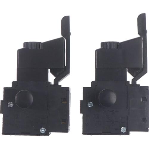 1/2PCS FA2-6/1BEK Black 6A 250V 5E4 Lock On Power Tool Electric Drill Speed Control Trigger Button Switch Old Style