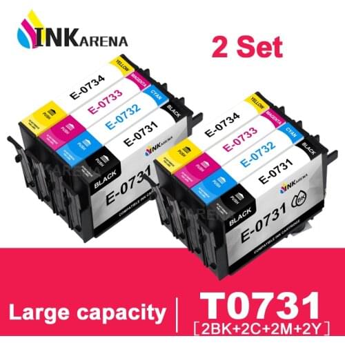 2Set T0731 Ink Cartridge For Epson T0731N Stylus CX7300 CX8300 TX210 C79 C90 CX3900 CX3905 CX4900 CX4905 CX5500 CX5600 CX5900