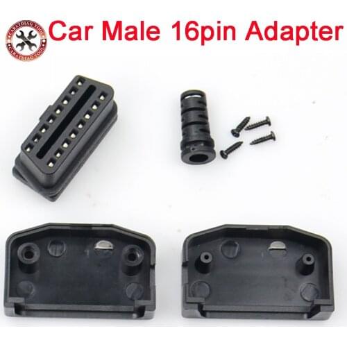 2021 New Automotive Adapter Auto Diagnostic Tool OBD2 16 Pin Male Connector Plug Diagnostic Tool Adapter Universal for Most Cars