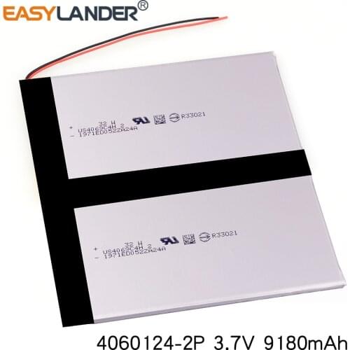 40125140 4069124-2P 3.7V 9180mAh Rechargeable Li-Polymer Li-ion Battery For mobile power tablet PC