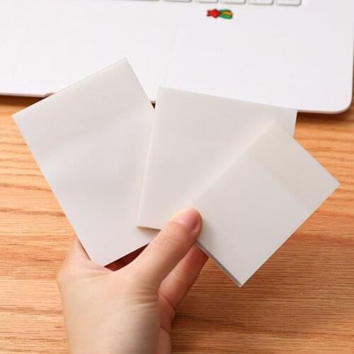 50 Sheets/Set Waterproof PET Transparent Memo Sticky Note Paper Daily To Do It Memo Pad School Office Supplies