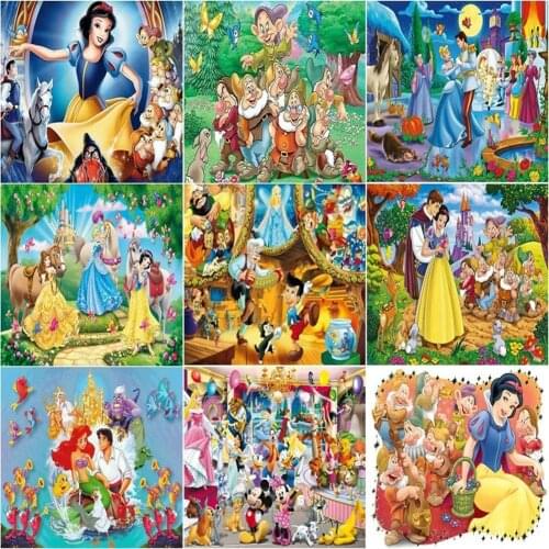 Disney 5D DIY Diamond Painting Cross Stitch "Disney Family Series" Square/Round Diamond Embroidery Cartoon Brand Decoration
