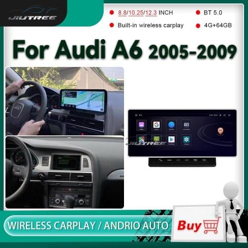 Car Radio 2 Din Stereo Receiver For Audi A6 2005-2009 Audio Multimedia Video DVD Player Auto With Touchscreen GPS Navigation