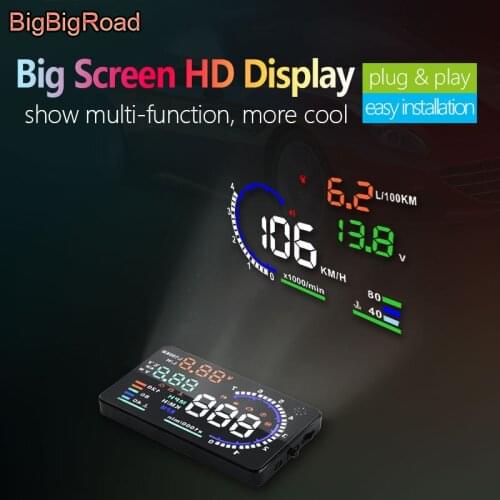 BigBigRoad For Hyundai Genesis EF Sonata Elantra Avante Car Windscreen Projector HUD Head Up Display Speed Warning OBD2 port