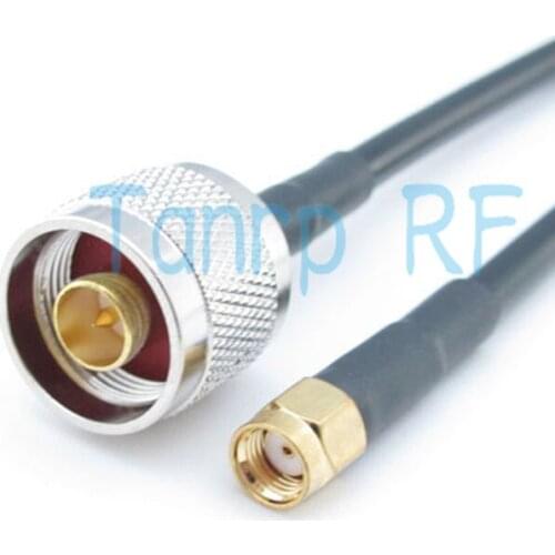 Freeshipping! RG58 RF Pigtail coaxial jumper cable 20INCH N male plug to RP-SMA male plug 50CM Wholesale