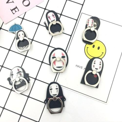 1 Piece Finger Ring Holder No Face Man Series mobile phone holder Cartoon Phone Stand Adhesive Tablet Support Phone Ring