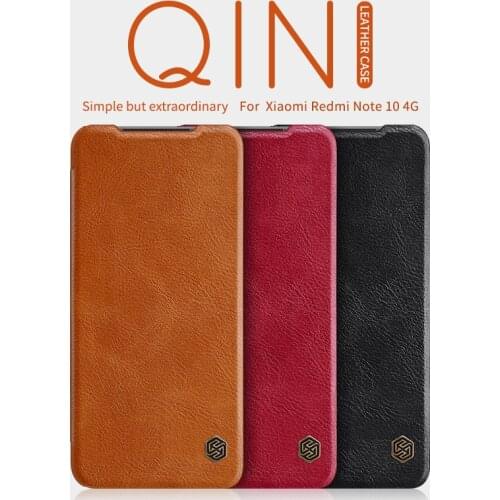 For Redmi Note 10 Pro Case For Redmi Note 10 NILLKIN QIN leather Card Pocket Wallet Bag Flip Cover For Redmi Note 10 Pro Max