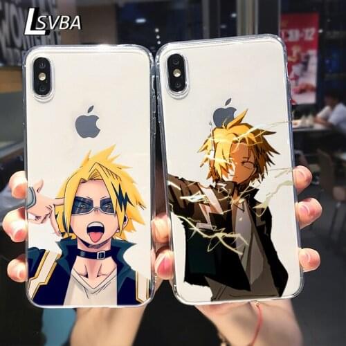 Denki Kaminari My Hero Anime Silicone Cover For Apple Iphone 12 Mini 11 Pro XS MAX X XR 6 7 8 Plus 6S 5 5S SE Phone Case