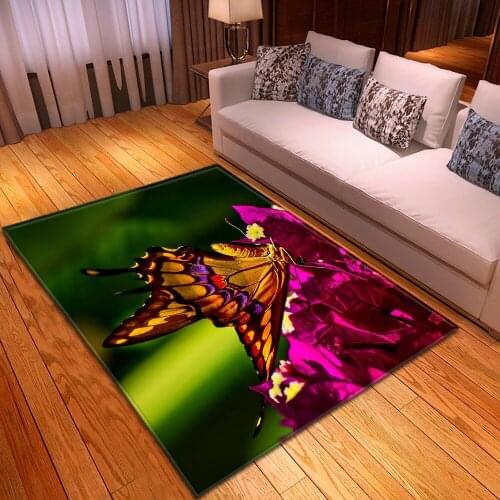 Dream Butterfly Pattern Baby Carpet Kids Room Play Area Rugs 3D Printing Child Bedroom Large Carpets for Living Room Floor Mats