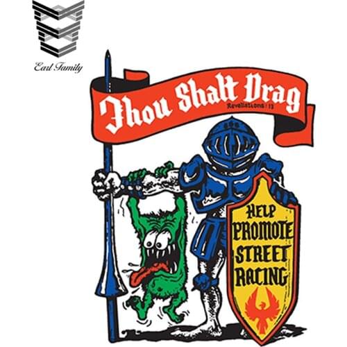 EARLFAMILY 12cm x 9.1cm Car Styling Stickers Thou Shalt Drag Performance Car Stickers Vinyl Decal Waterproof Accessories