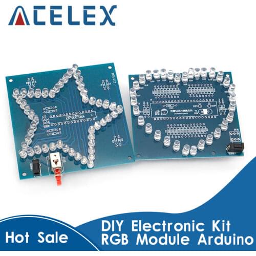 DIY Electronic Kit Heart Shape Colorful Glare LED RGB Module Love Water Light STC89C52 51 Single Chip Microcomputer For Arduino