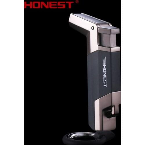 100% Original Honest Creative personalized gas gas cigar lighter anti - wind spray gun outdoor barbecue cigarette lighter box