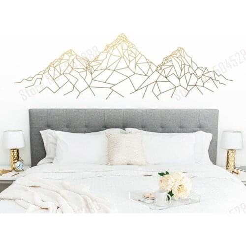 Geometric Mountain Wall Decal Mountain Decal Geometric Decal Mountains Nursery Gift for Him Man Gift Boyfriend Gift Z686