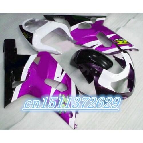 Bodywork fairings set for A GSXR 600 750 K1 2001 2002 2003 purple white black ABS fairing kit GSXR600 GSXR 750 01 02 03