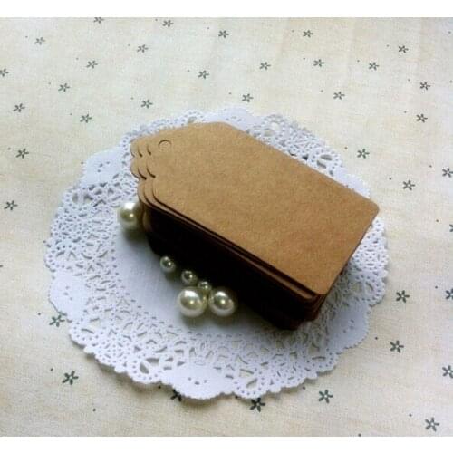 Kraft/ White/ Black 500pcs/lot Large Size 9*4.5cm Blank Candy Box Hang Tag/ Price Tag/ Gift Tag With Rope
